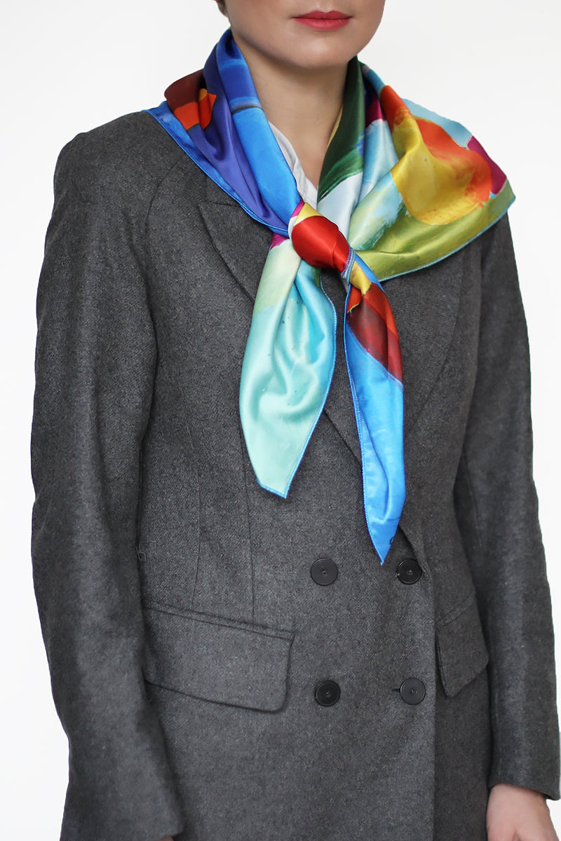 Still Life in the Landscape Silk Scarf