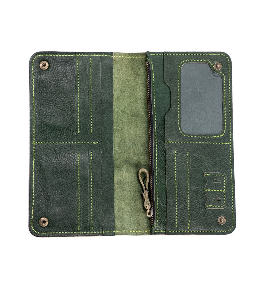 Wallet - Green - Leather