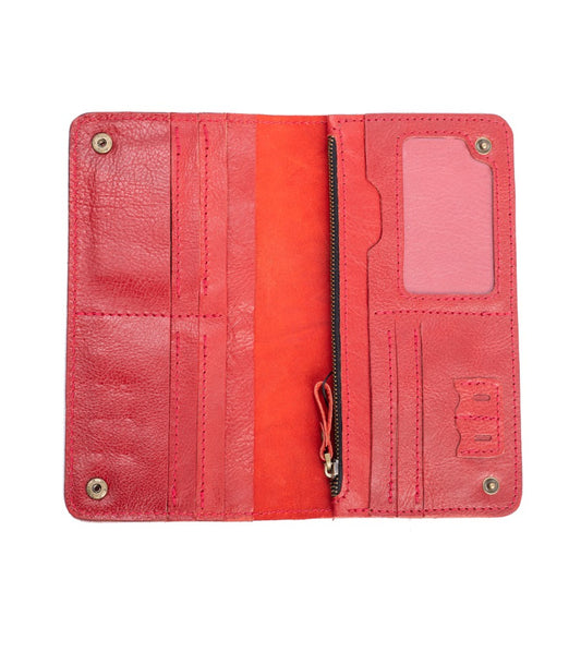 Wallet - Red - Leather