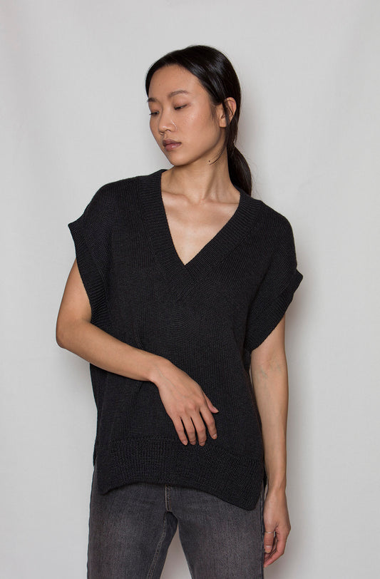 ZGEST OM knitted vest black 2