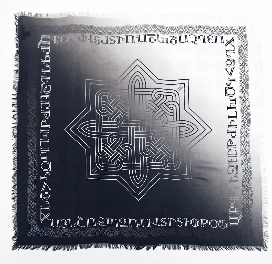 Armenian Alphabet and Eternity Scarf full view