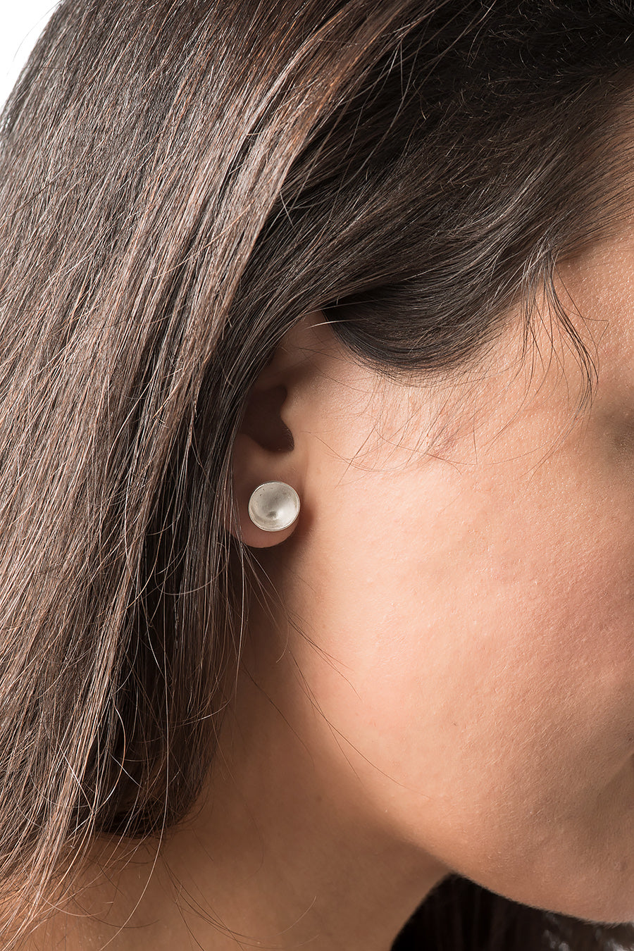 Hemispheres Silver Earrings by Baregamyan