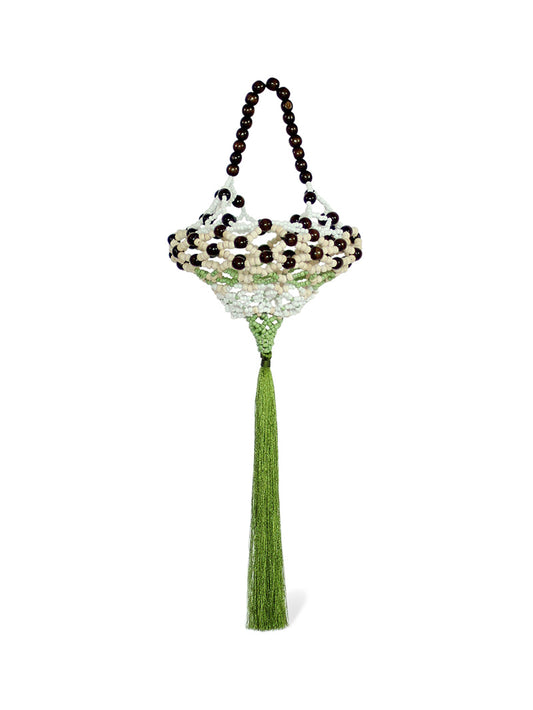 ėSSä Tasseled Beaded Clutch