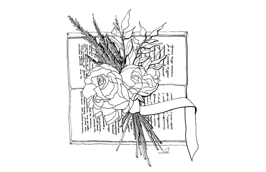 One and a Half Dozen True Stories and One Untruthful flower illustration