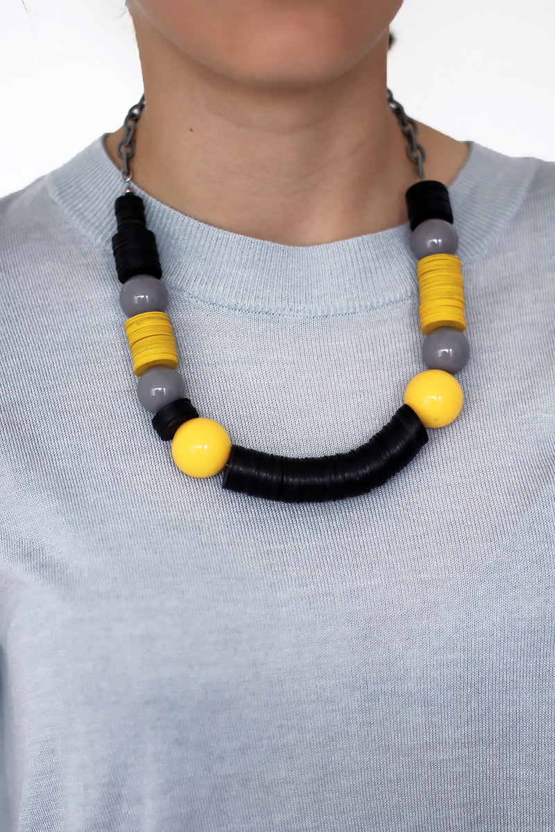 Queen Bee necklace on model