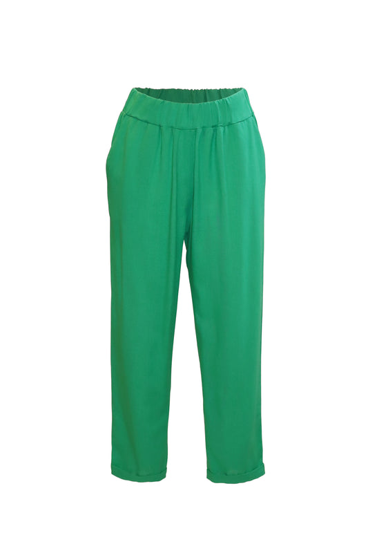 Cotton Green Pants by Shabeeg