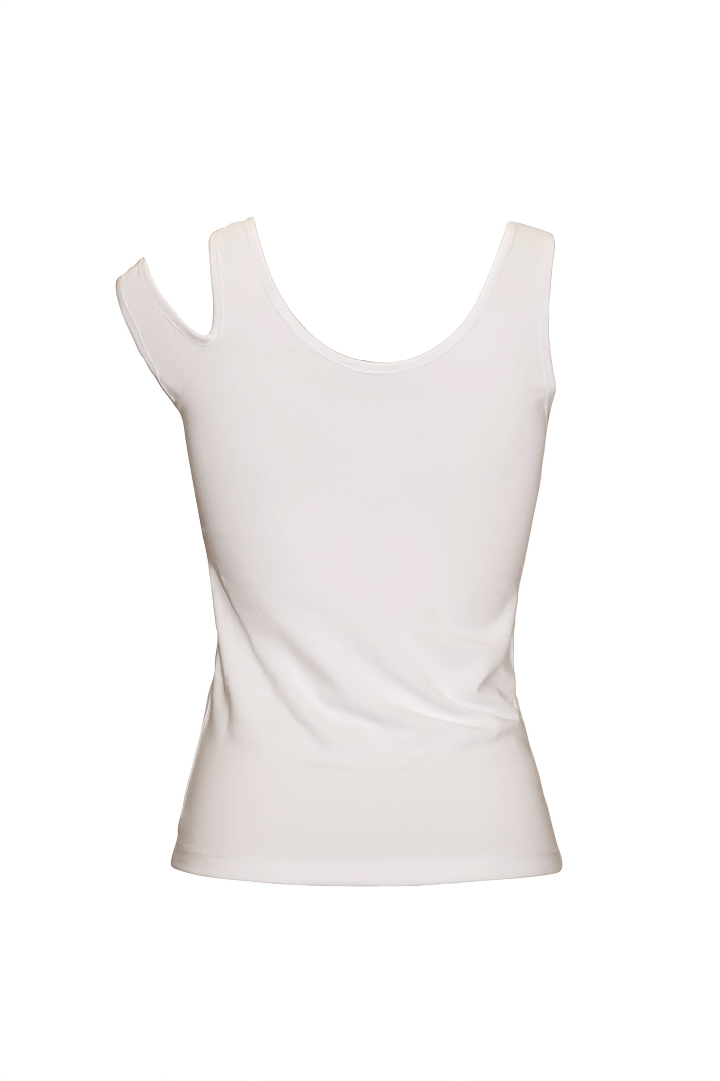 Cutout Tank Top - White