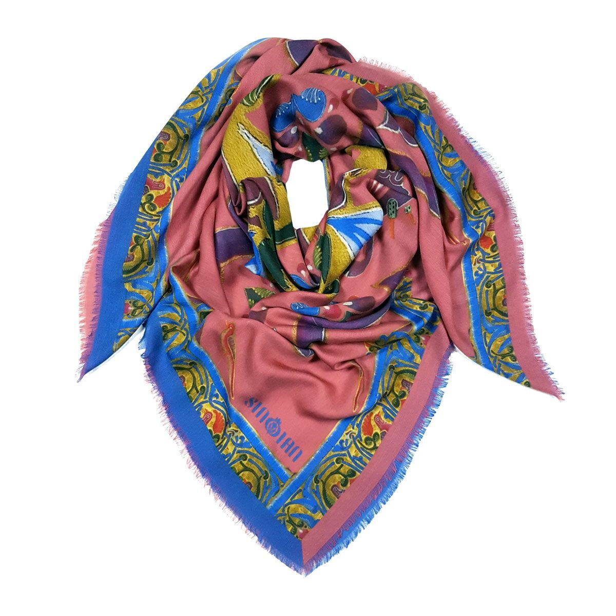 Floral Printed Modal Cashmere-Blend Scarf