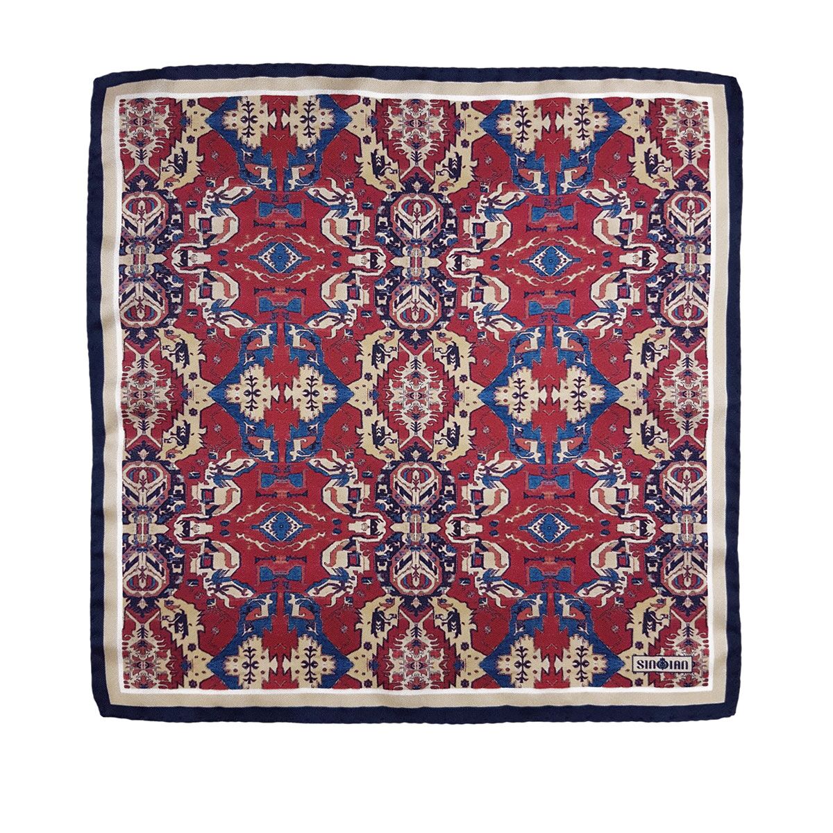 Ethnic Silk Pocket Square full view