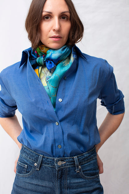 Silk Scarf - Invention of the Bicycle #4