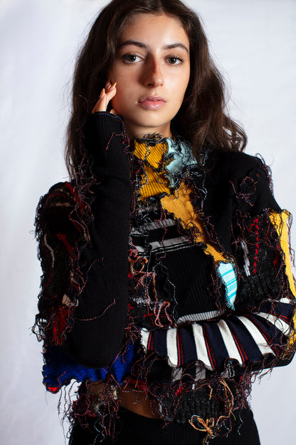 Blake Turtle Neck Top - Dark Bauhaus