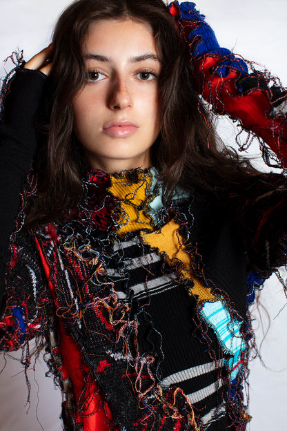 Blake Turtle Neck Top - Dark Bauhaus