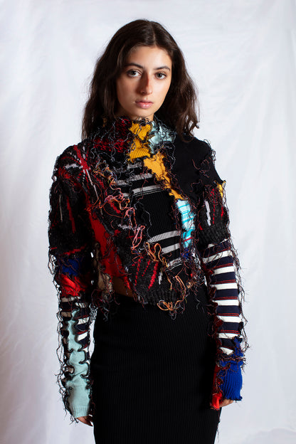 Blake Turtle Neck Top - Dark Bauhaus