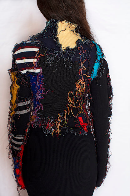 Blake Turtle Neck Top - Dark Bauhaus