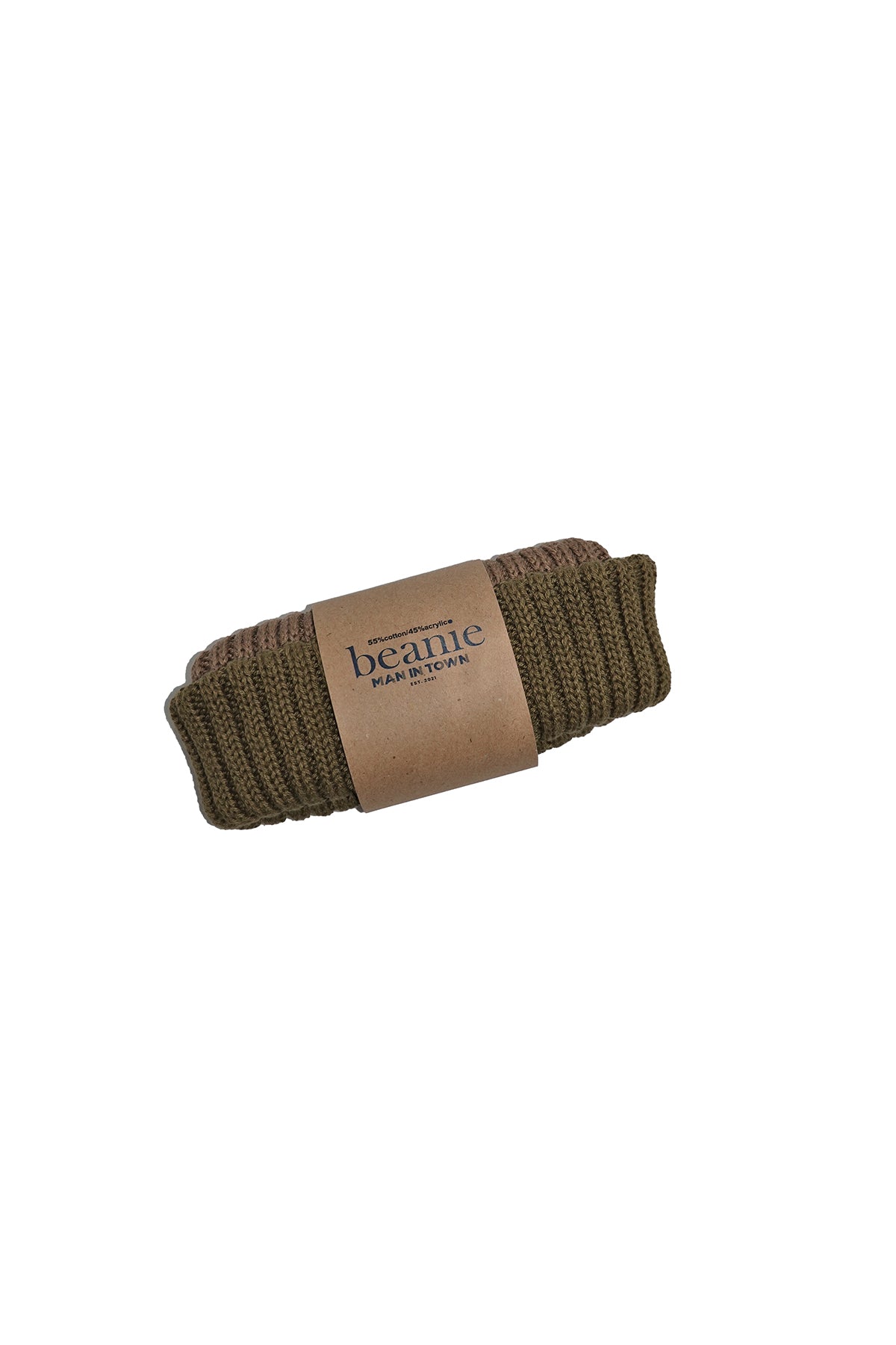 Ribbed Beanie - Khaki