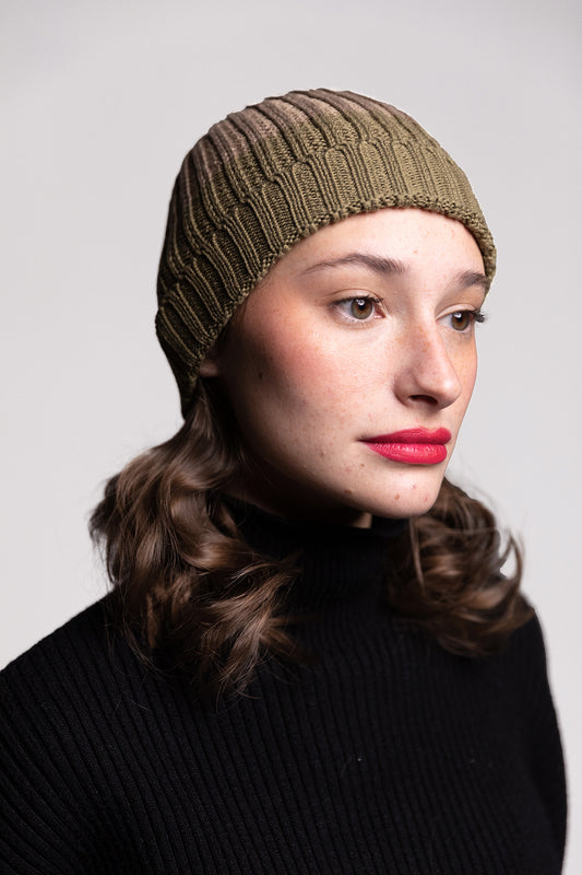 Ribbed Beanie - Khaki