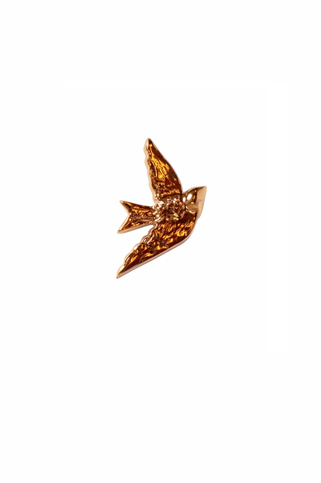 Ceramic Bird Pin - Gold