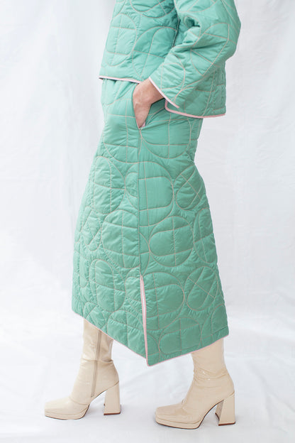 Padded Reversible Skirt Mint Color