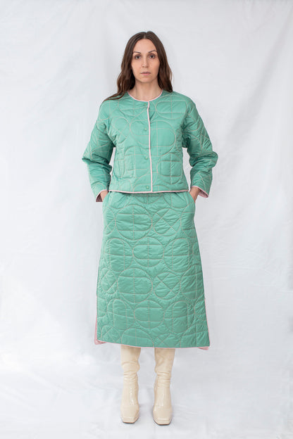 Non-Collar Reversible Padded Jacket