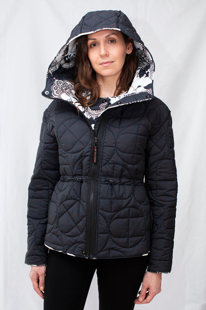 Classic Hooded Padded Half Coat