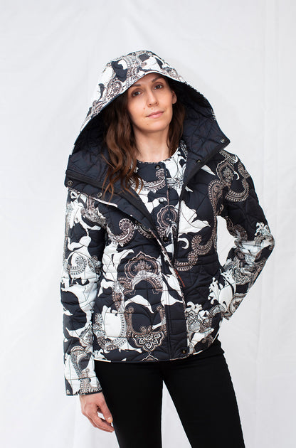 Classic Hooded Padded Half Coat