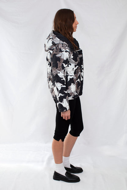 Classic Hooded Padded Half Coat