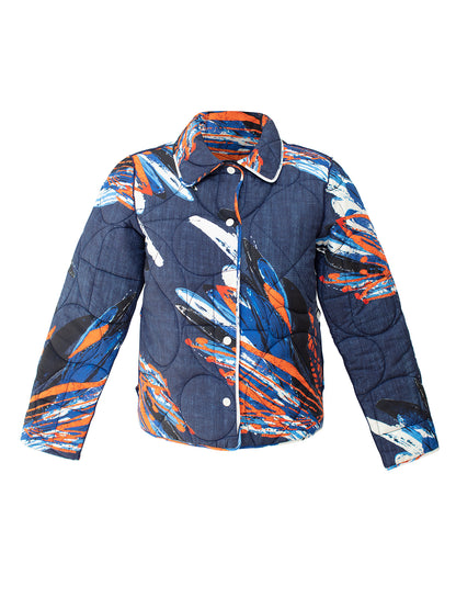 Flower Pot Reversible Half Padded Jacket