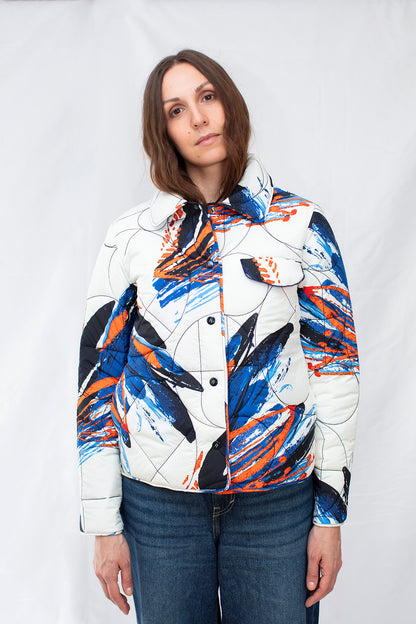 Flower Pot Reversible Half Padded Jacket