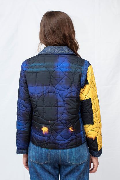 Geotextured Reversible Padded Jacket