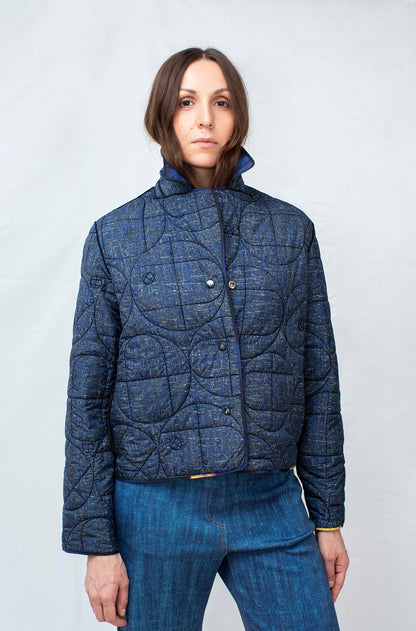 Geotextured Reversible Padded Jacket
