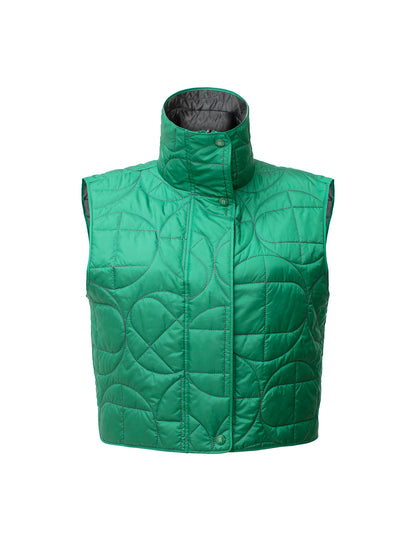 Padded Short Vest - Green