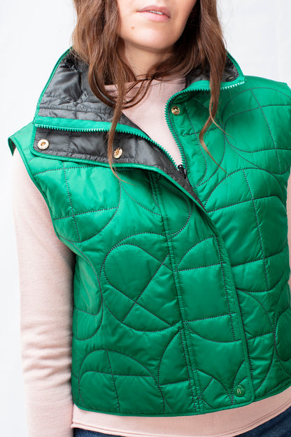Padded Short Vest - Green