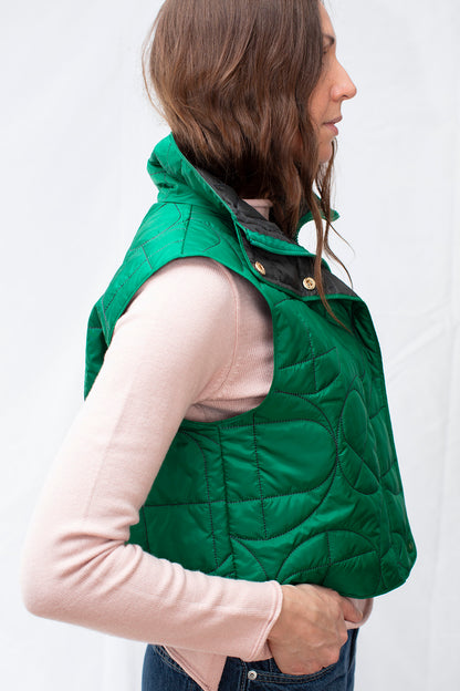 Padded Short Vest - Green