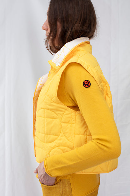 Padded Short Vest - Yellow