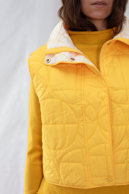 Padded Short Vest - Yellow