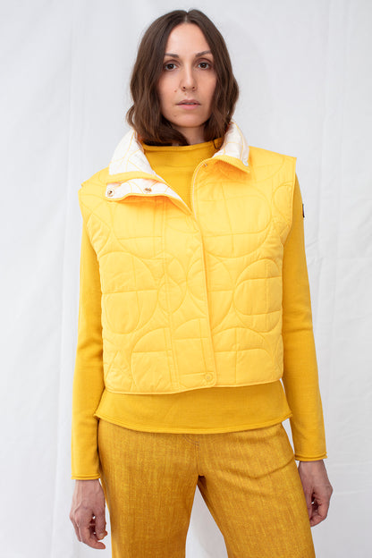 Padded Short Vest - Yellow