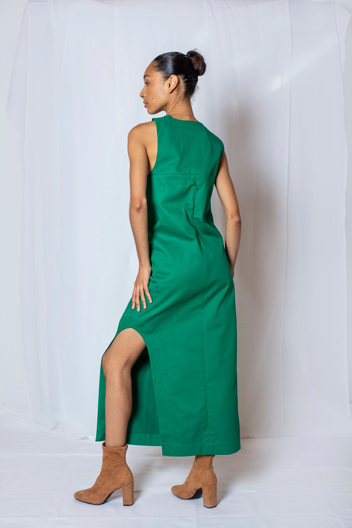 ZGEST Ava Green  Cut-Out Dress from the back