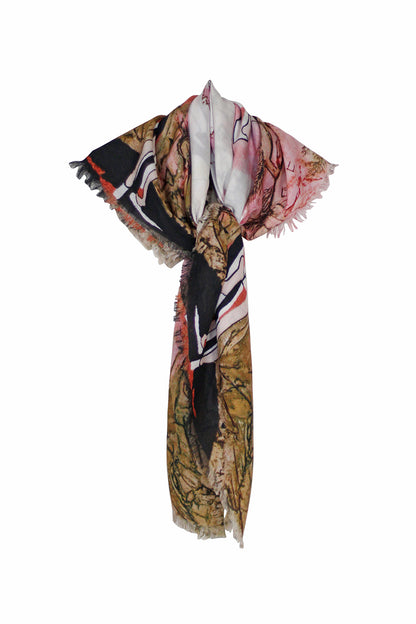 Pink Nude Square Scarf Anets-Collection