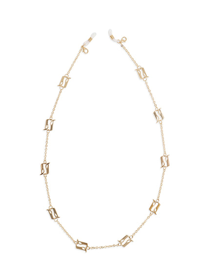 Golden chain for sunglasses