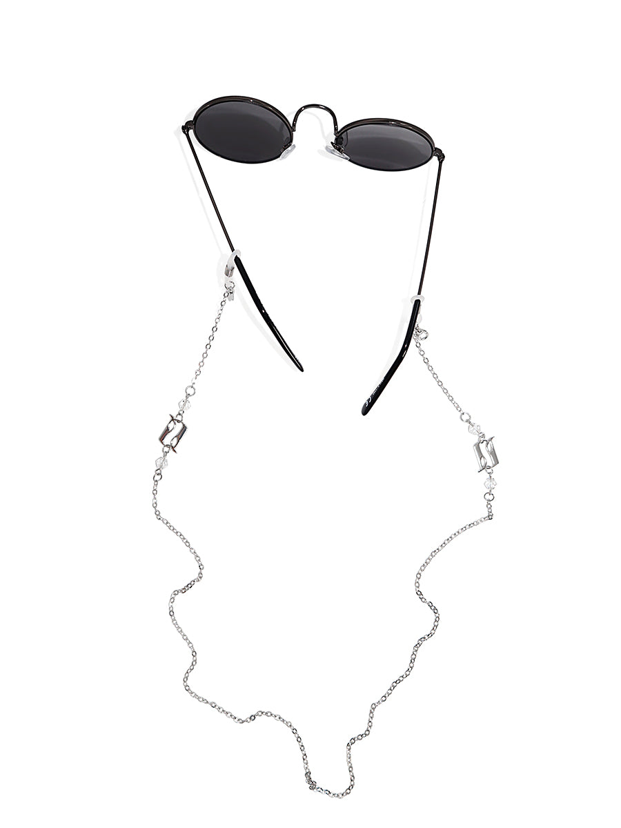 A-Letter Silver Eyeglasses Chain  