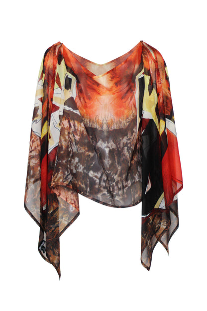 Silk Summer Wrap Top