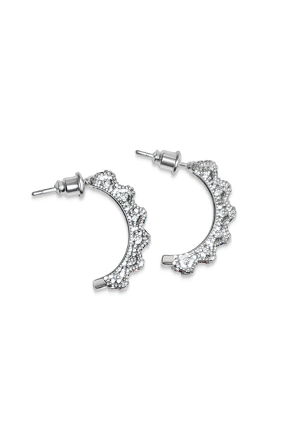 Crown Tricolor Earrings Silver