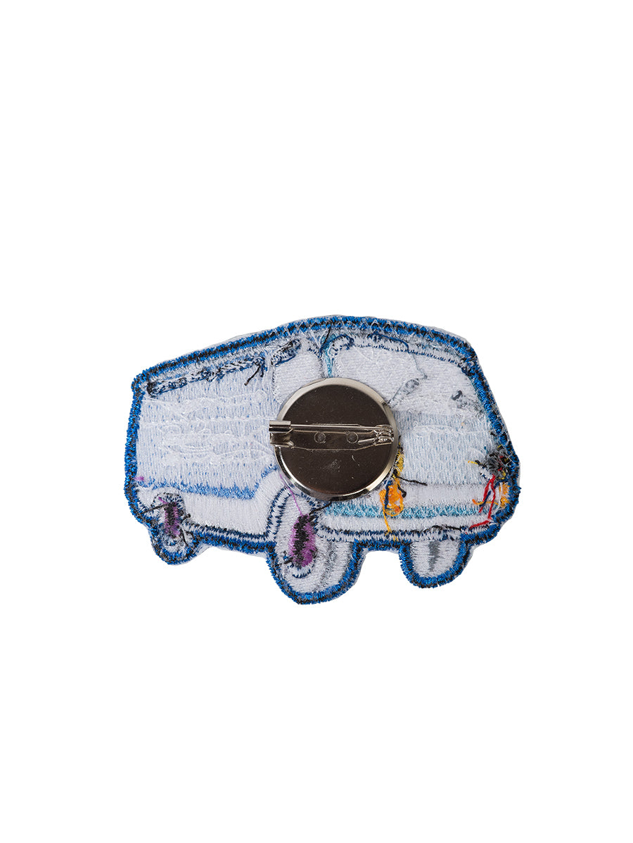 Embroidered Pin Car back view
