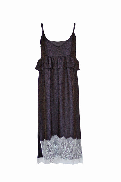 Lace-trimmed Slip Dress
