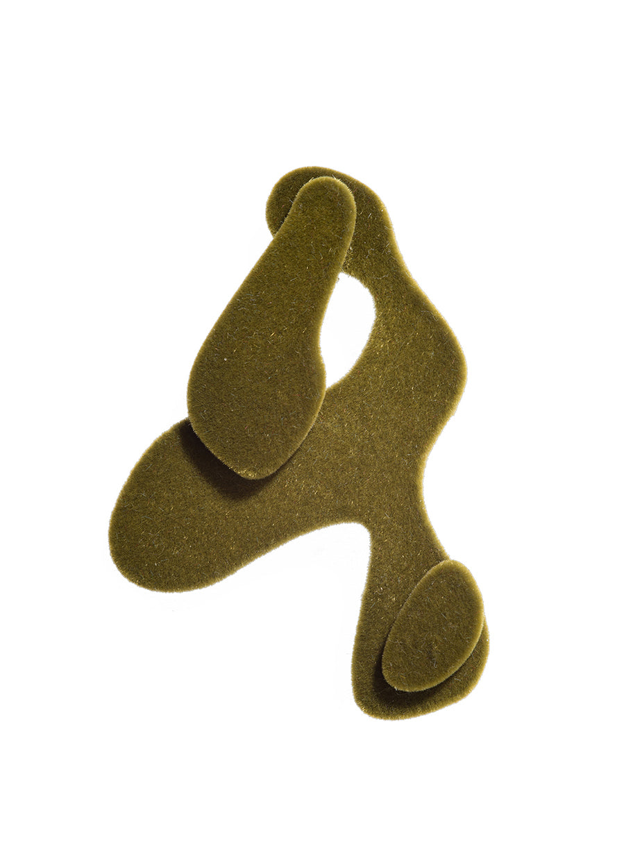 Camouflage Stud Brooch Khaki front view