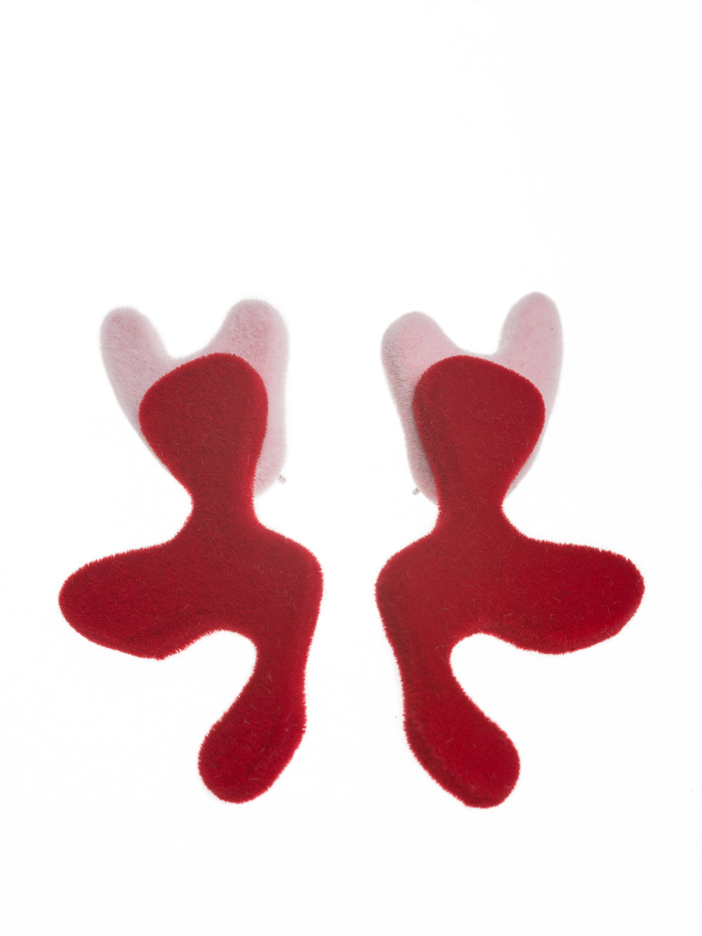 Camouflage Stud Earrings Red/Pink