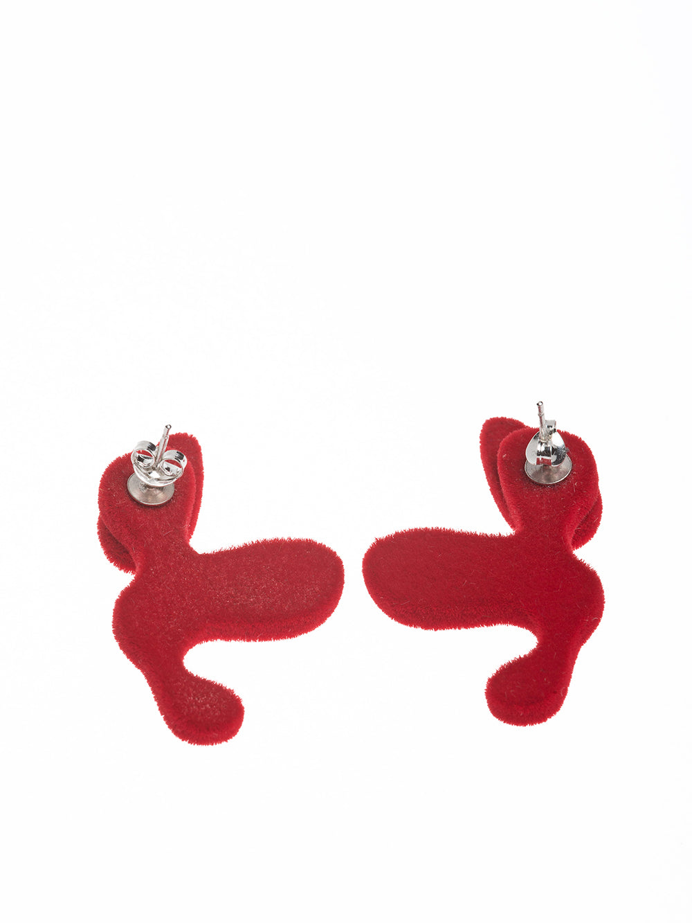 Camouflage Stud Earrings Red back view