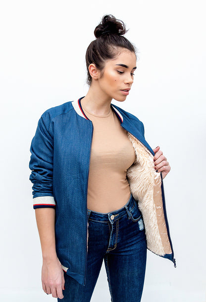  Denim Bomber