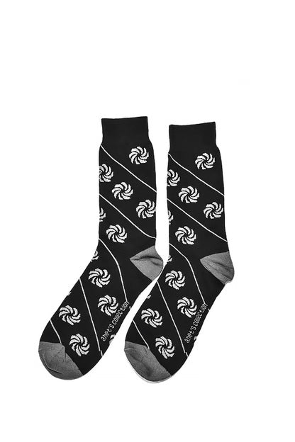 Eternity Print Socks - Black