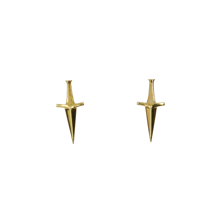 C° -9 Dagger Stud Earrings - Gold